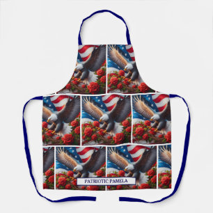 Tablier Drapeau Américain Aigle Chauve Patriotique