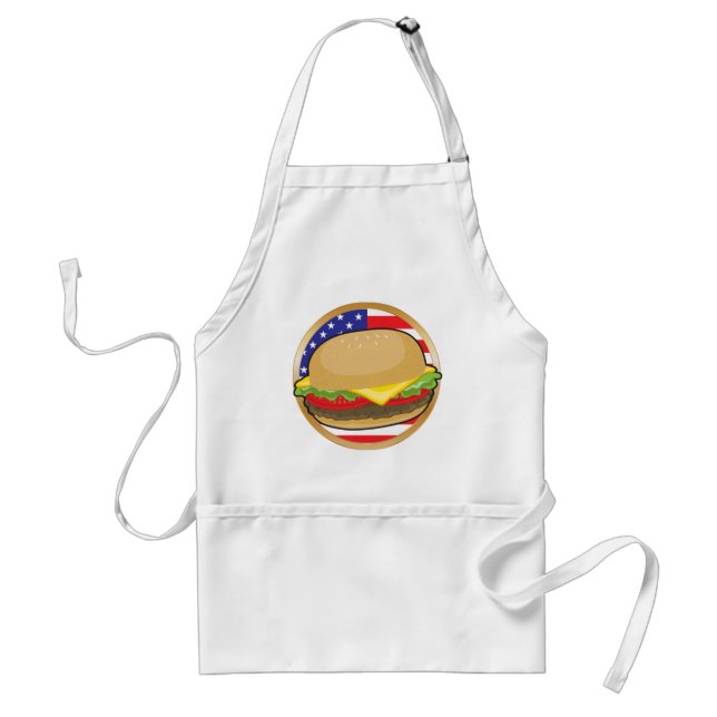 Tablier Drapeau américain d'hamburger (Devant)