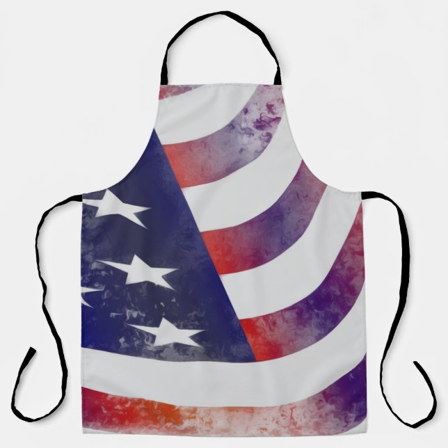 Tablier Drapeau américain Grunge (Recto)