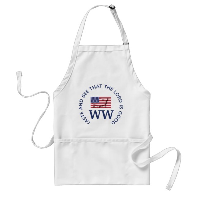 Tablier Drapeau AMÉRICAIN MONOGRAM Écriture Customisée (Devant)