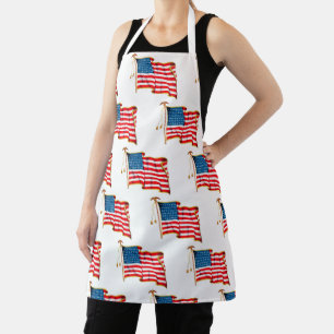 Tablier Drapeau américain patriotique vintage, Quatre juil