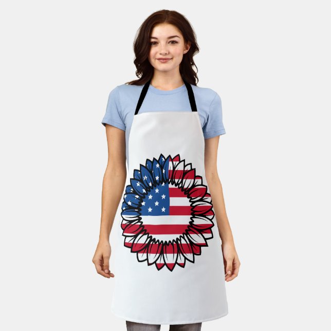 Tablier Drapeau américain Tournesol-32222 (Porté)