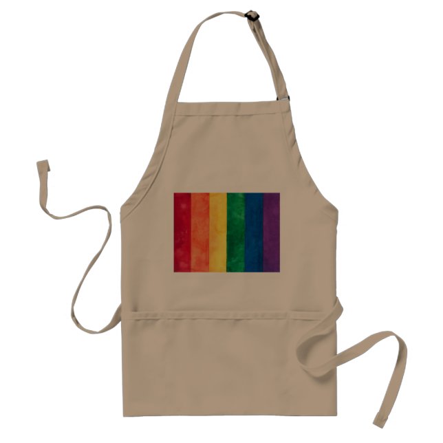 Tablier Drapeau arc-en-ciel gay pride (Devant)