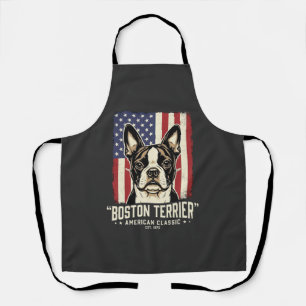 Tablier Drapeau Classique Américain Boston Terrier