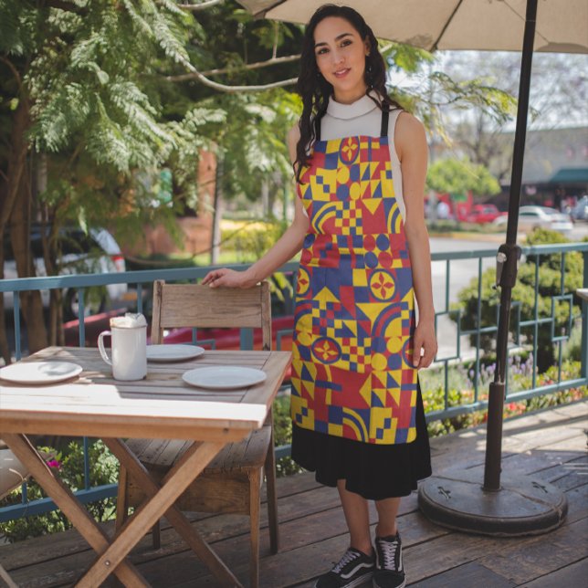 Tablier Drapeau Colombie Motif coloré (Colombia pattern color flag apron)