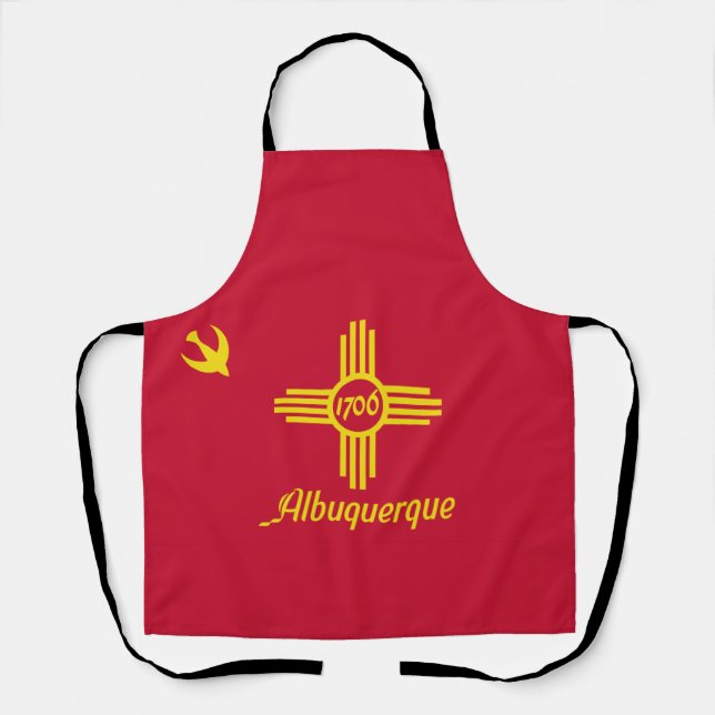 Tablier Drapeau d'Albuquerque, Nouveau-Mexique Bottle Open (Recto)