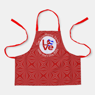 Tablier Drapeau d'AMOUR rouge cubain personnalisé