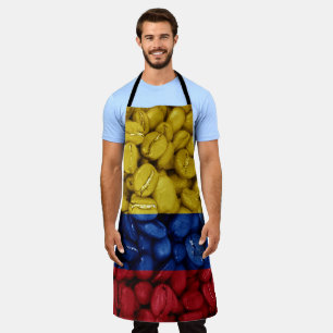 Tablier Drapeau de Colombie avec café