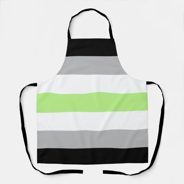 Tablier Drapeau de fierté agender (Recto)