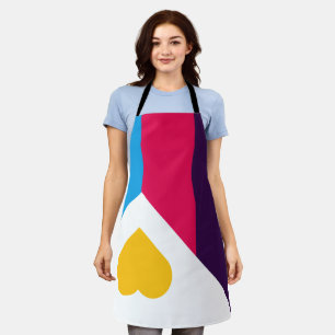 Tablier Drapeau de fierté de la polyamorie tricolore de Sl