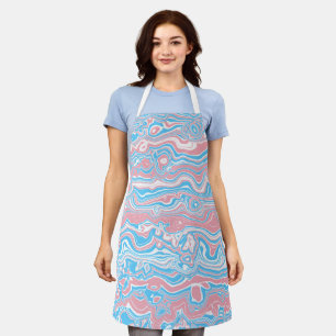Tablier Drapeau de la Trans Pride Trippy Boho Super Wavy