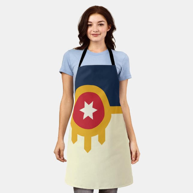 Tablier Drapeau de la ville de Tulsa Apron (Porté)