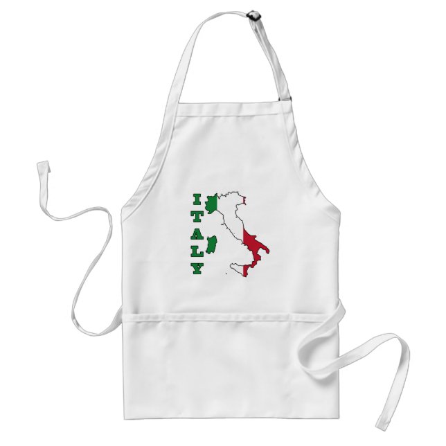 Tablier Drapeau de l'Italie dans la carte (Devant)