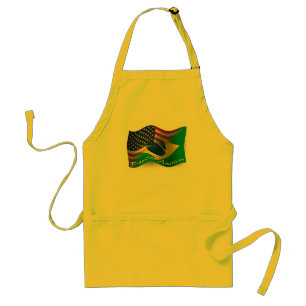 Tablier Drapeau de ondulation Brésilien-Américain