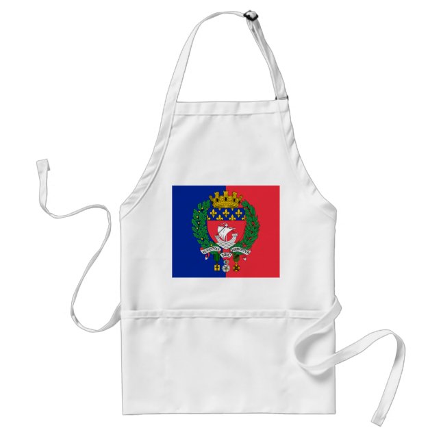 Tablier Drapeau de Paris, France Adulte Apron (Devant)