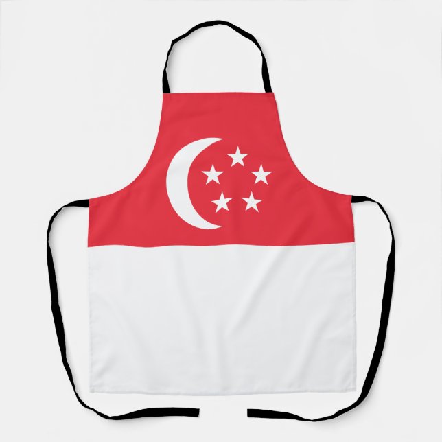 Tablier Drapeau de Singapour (Recto)
