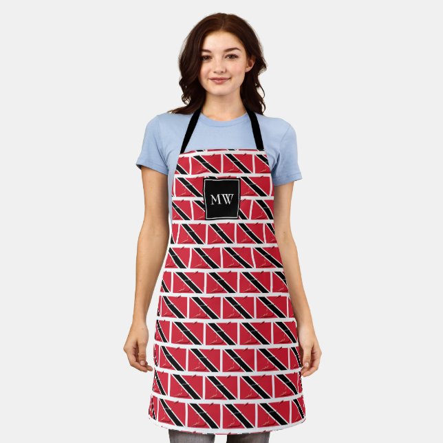 Tablier DRAPEAU DE TRINIDAD TOBAGO | Monogramme | Trinidad (Porté)