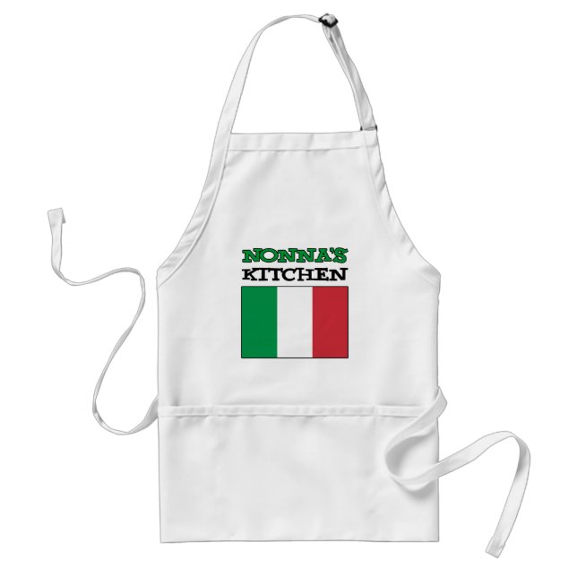 Tablier Drapeau d'Italien de la cuisine de Nonna (Devant)
