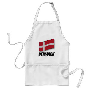 Tablier Drapeau du Danemark, étiqueté