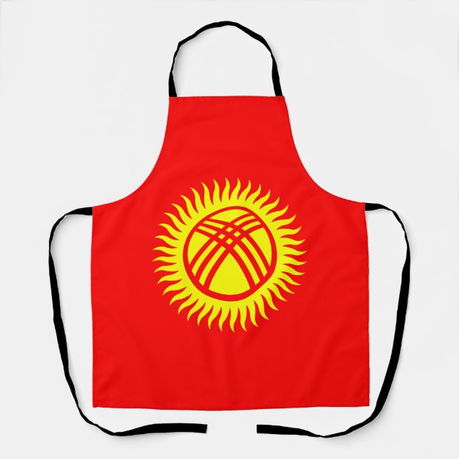Tablier Drapeau du Kirghizistan (Recto)
