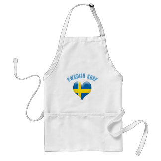 Tablier Drapeau en forme de coeur de chef suédois de la