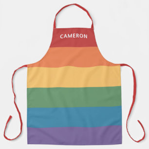 Tablier Drapeau gay pride réchauffé Monogrammé