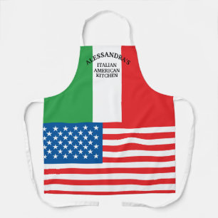 Tablier Drapeau italien audacieux et pavillon américain