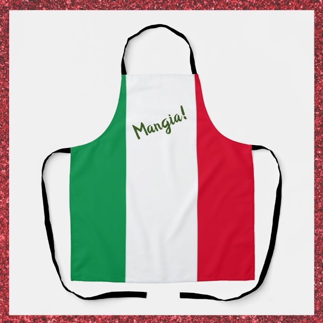 Tablier Drapeau italien de Mangia (https://www.zazzle.com/store/capricepetit)