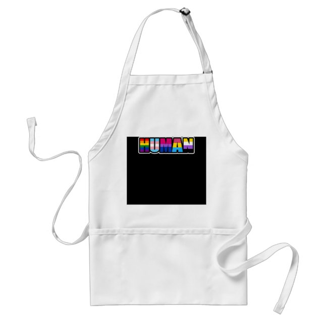 Tablier Drapeau LGBT HUMAN Mois Gay pride Transgenre (Devant)