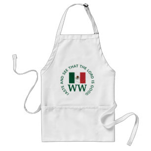 Tablier Drapeau MEXIQUE MONOGRAM Écriture Customisée