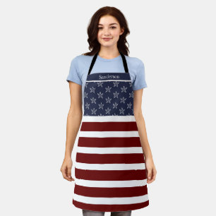 Tablier Drapeau Nautique Américain Rouge Bleu Bleu Amier