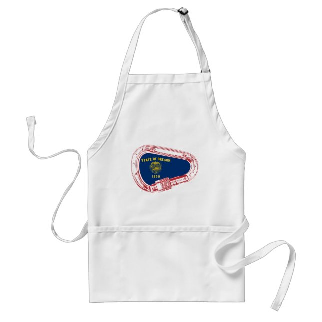 Tablier Drapeau Oregon Escalade carabiner (Devant)