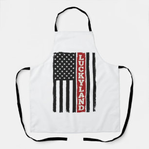 Tablier Drapeau Patriotique Vertical Luckyland Vintage