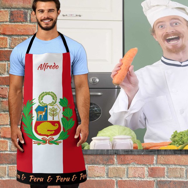 Tablier Drapeau Péruvien, Pérou, Cuisine des Chefs (Créateur téléchargé)