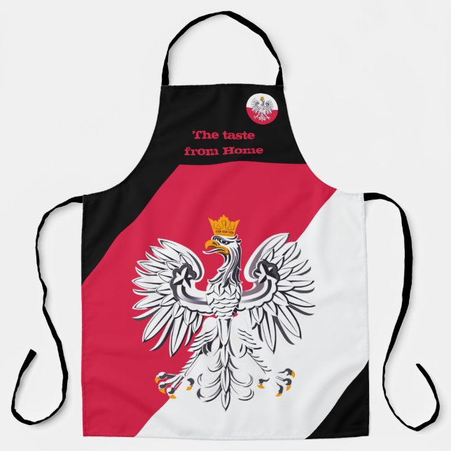 Tablier Drapeau polonais et goût de chez soi, Pologne / Po (Recto)