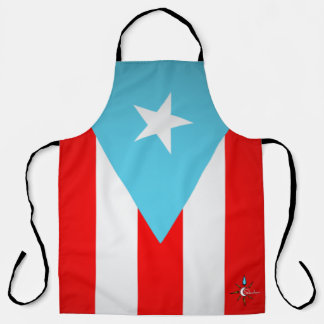 Tablier Drapeau Porto Rico partout sur l'impression grand 