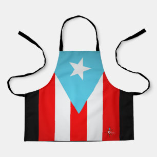 Tablier Drapeau Porto Rico sur toute l'impression petit ta