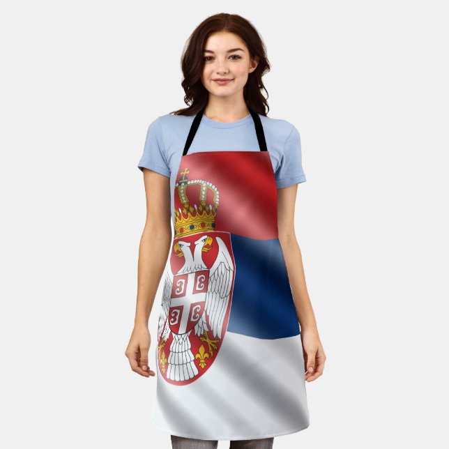 Tablier Drapeau serbe (Porté)