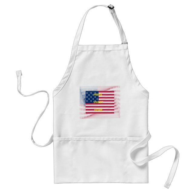 Tablier Drapeau USA "Home Sweet Home" Art Imprimer (Devant)