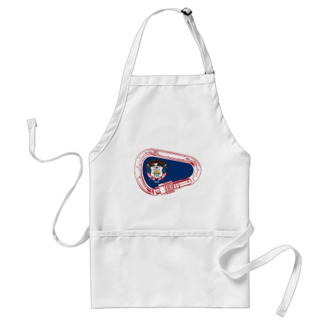 Tablier Drapeau Utah Escalade carabiner (Devant)
