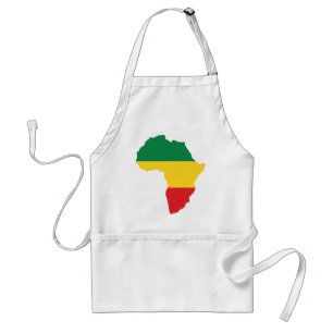 Tablier Drapeau vert, or et Afrique rouge