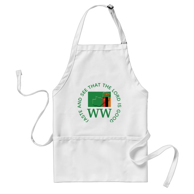 Tablier Drapeau ZAMBIE MONOGRAM Écritures Customisées (Devant)
