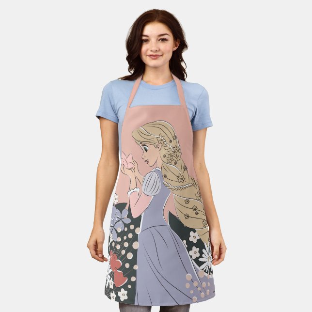 Tablier Dreamy Rapunzel en fleurs (Porté)