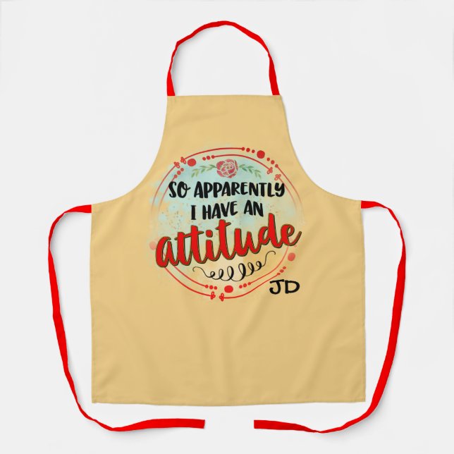 Tablier Drôle Apparemment J'Ai Une Citation D'Attitude Sar (Recto)