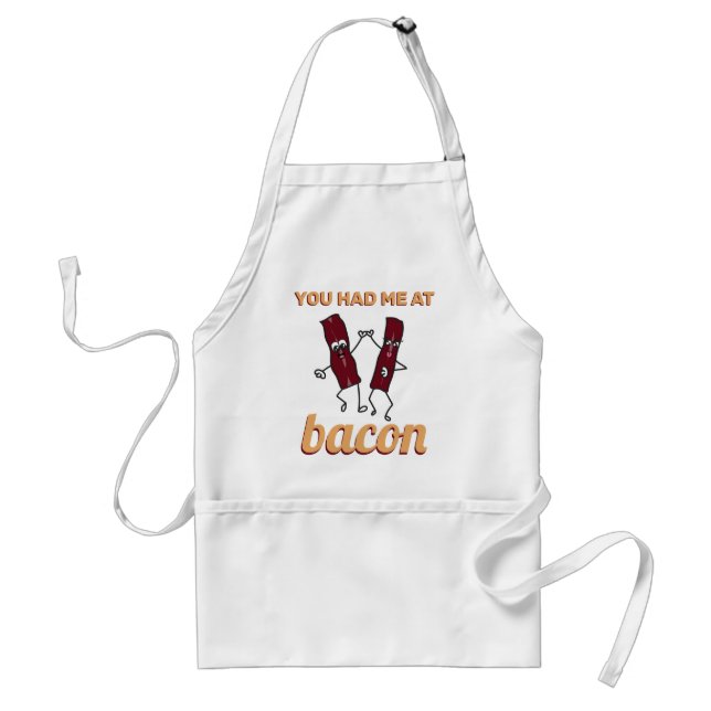 Tablier Drôle Bacon Obsession mème mème mignon Couple BFF  (Devant)