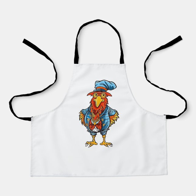 Tablier Drôle Bossy Cartoon Rooster (Recto)