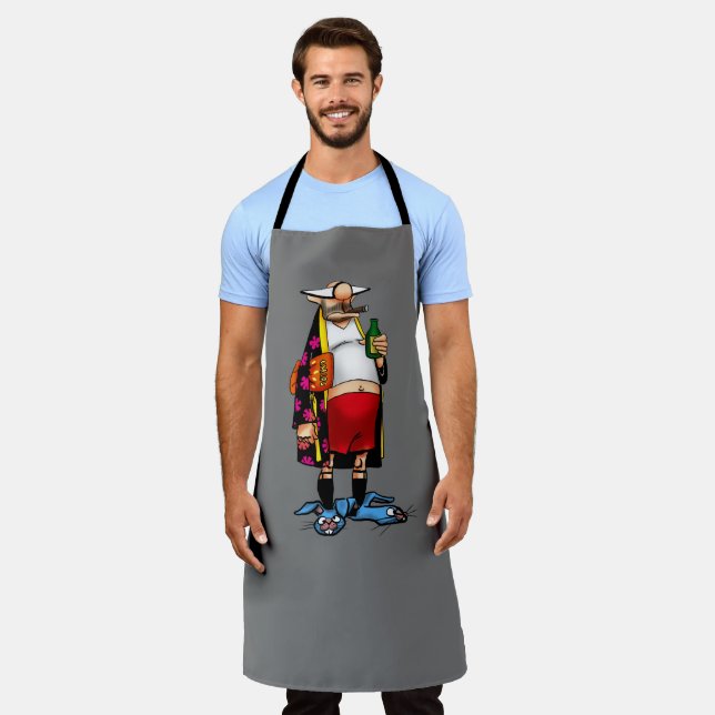 Tablier Drôle Cadeau Apron Pour Lui (Porté)