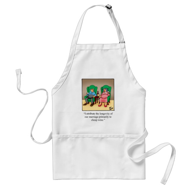 Tablier Drôle cadeau de dessin de vin! (Devant)