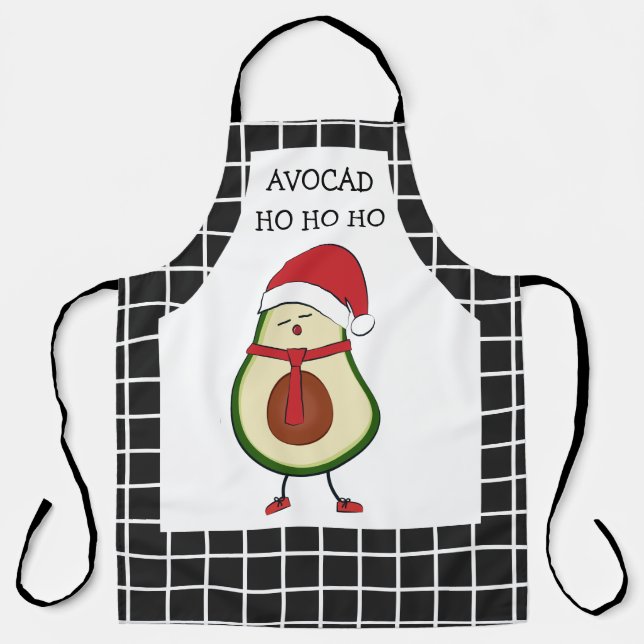 Tablier Drôle cadeau de Noël pour lui Avocado (Recto)