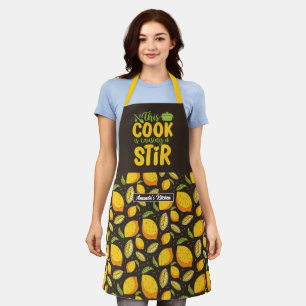 Tablier Drôle Chef Cuisine Pun Citrus Fruit Lemon Motif